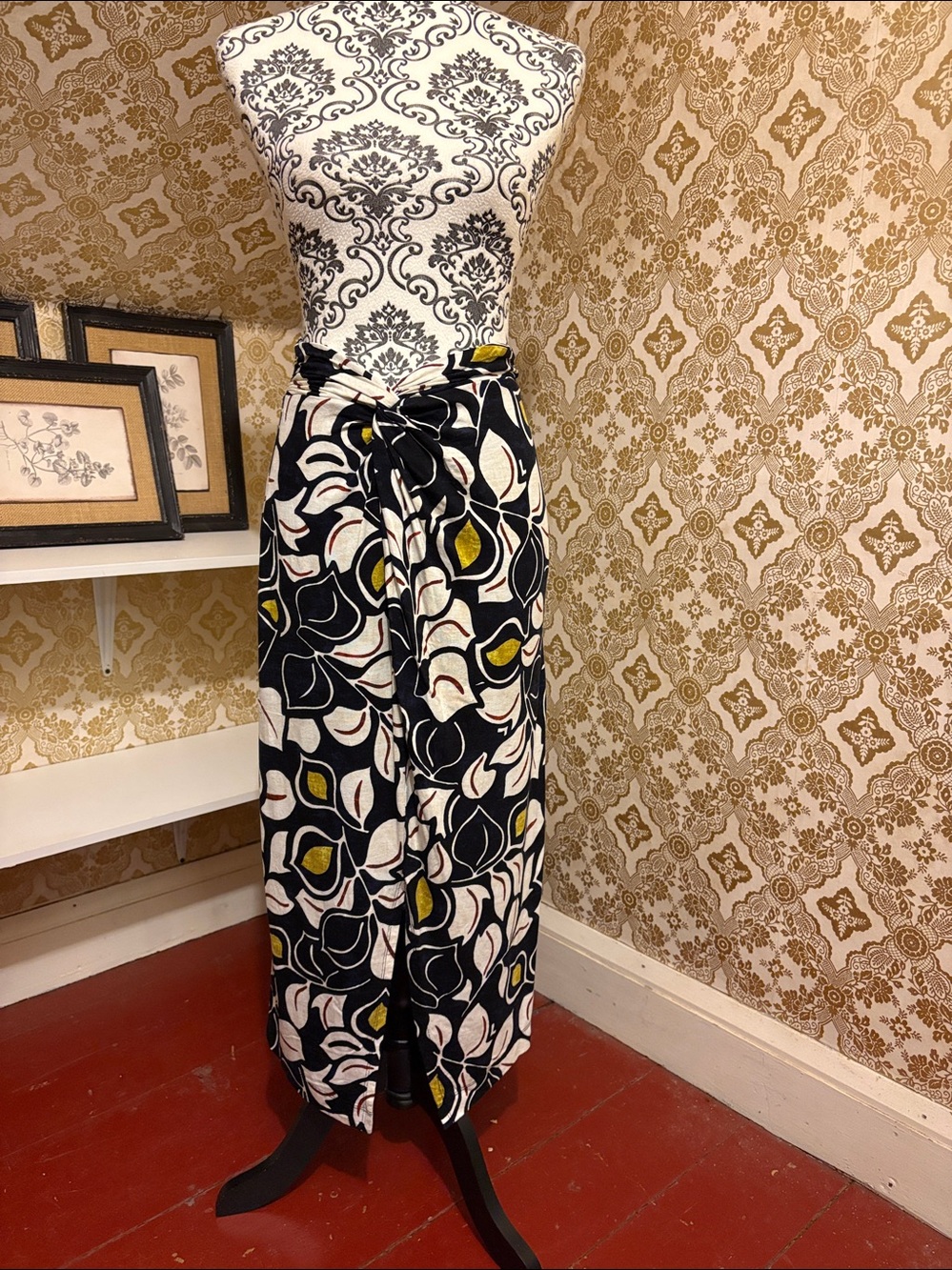 Anthropologie Botanical Wrap Style Skirt